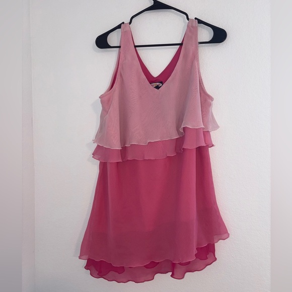 90s Y2k Zoey Beth Pink Flutter Mini Dress - Picture 7 of 9